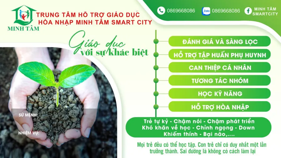 Trung tâm Hỗ trợ Giáo Dục Hoà Nhập Minh Tâm