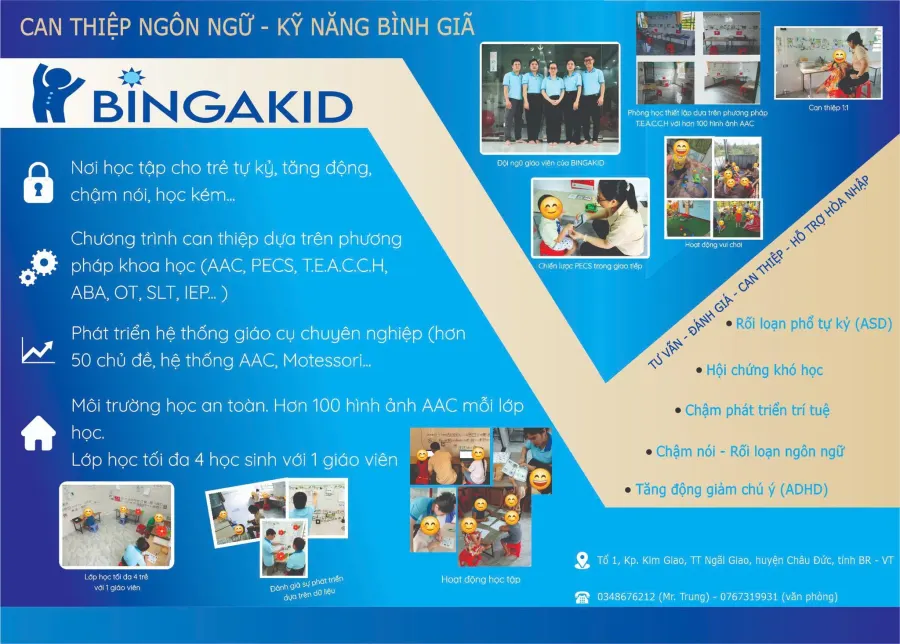 Trung tâm Can Thiệp Ngôn Ngữ - Kỹ Năng - Bình Giã