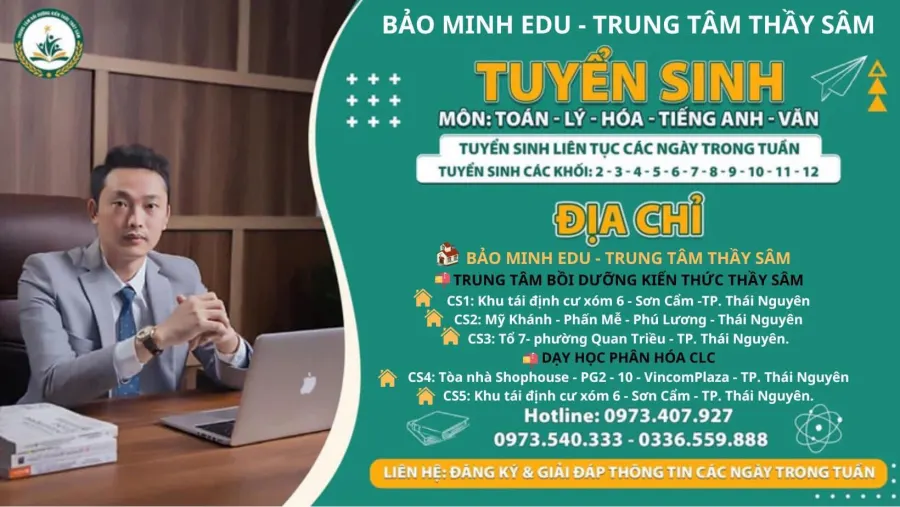 Trung tâm Bồi dưỡng kiến thức Thầy Sâm - CS4 Hoàng Văn Thụ