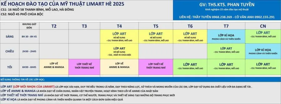 LỚP VẼ THẦY TUYỀN - MỸ THUẬT LIMART - Văn Quán, Hà Đông