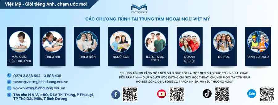 Trung tâm Ngoại ngữ Việt Mỹ Bình Dương