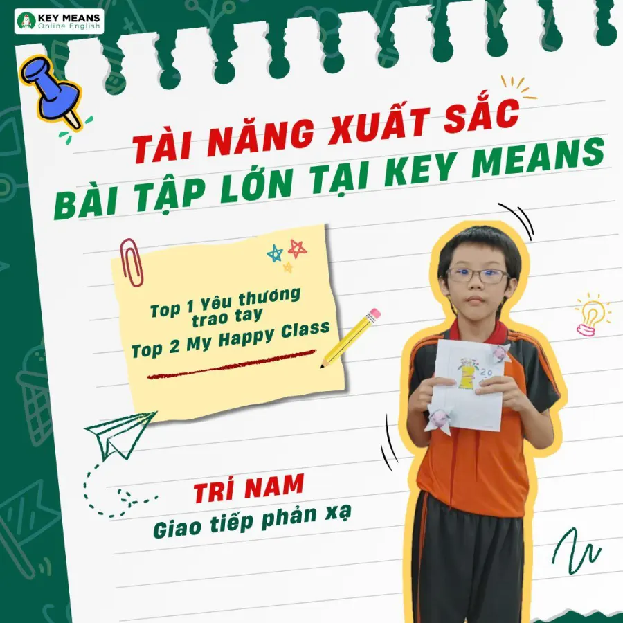 Trung tâm Key Means for Kids: Tiếng Anh 1 Kèm 1