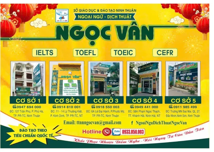 Trung tâm Ngoại ngữ-Dịch thuật Ngọc Vân - Cơ sở 1
