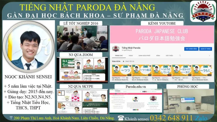Trung tâm Tiếng Nhật thầy Khánh - Tiếng Nhật Paroda