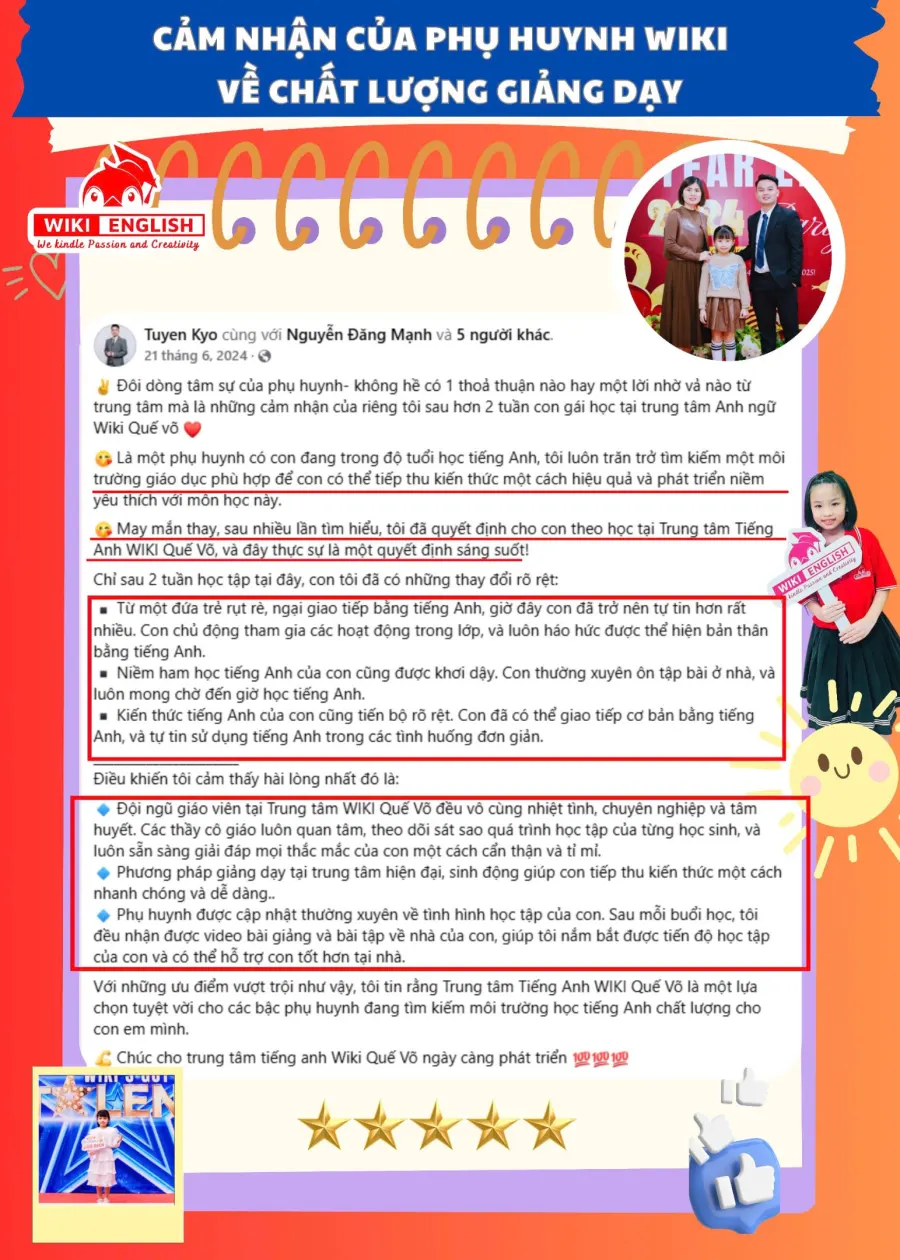 Trung Tâm Tiếng Anh Wiki Quế Võ