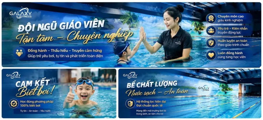 Trung tâm dạy bơi - Bể bơi Galaxy